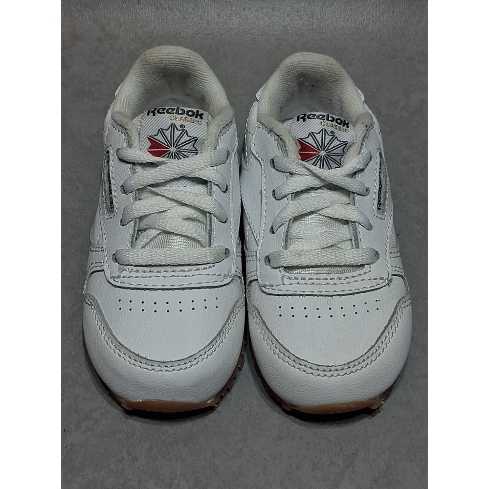Reebok classic leather toddlers shoes core White size 6